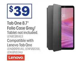 Officeworks Lenovo tab one 8.7" folio case greyt offer
