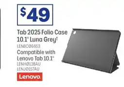 Officeworks Lenovo tab 2025 folio case 10.1" luna greyt offer