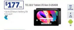 Officeworks Tcl 10.1" tablet lte gen offer