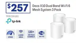 Officeworks Tp-link deco x10 dual band wi-fi 6 tp-link mesh system offer
