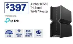 Officeworks Tp-link archer be550 tri-band wi-fi 7 router offer