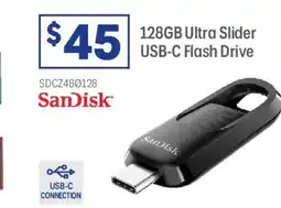 Officeworks Sandisk usb-c flash drive ultra slider offer