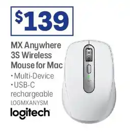 Officeworks Logitech mx anywhere 3s wireless mouse for mac offer
