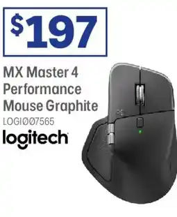 Officeworks Logitech mx master 4 performance mouse graphite offer