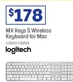 Officeworks Logitech mx keys s wireless keyboard for mac offer