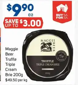 Foodland Maggie beer truffle triple cream offer