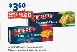 Foodland Arnott's savoury crackers offer