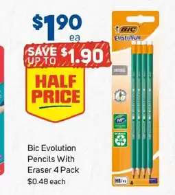Foodland Bic evolution pencils with eraser offer