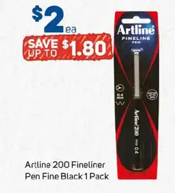 Foodland Artline 200 fineliner pen fine black offer