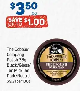 Foodland The cobbler company polish black/gloss/ tan mid/tan dark/neutral offer