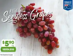 Foodland Red seedless grapes offer