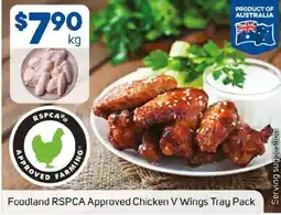 Foodland Foodland rspca approved chicken v wings tray pack offer