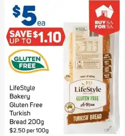 Foodland Lifestyle bakery gluten free turkish bread offer