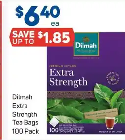 Foodland Dilmah extra strength tea bags offer
