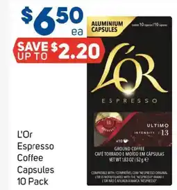 Foodland L'or espresso coffee capsules offer