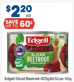 Foodland Edgell sliced beetroot offer