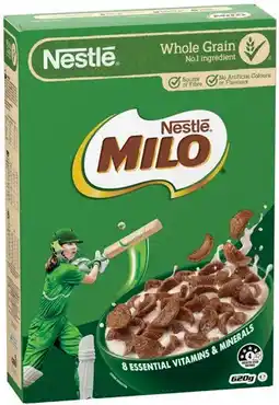 IGA Nestlé Milo Cereal 535‑620g Selected Varieties offer