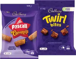 IGA Pascall Chocolate Share Bag 160‑185g or Cadbury Bitesize 120‑150g Selected Varieties offer