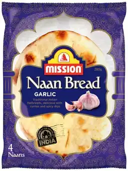 IGA Mission Naan Bread 4‑6 Pack Selected Varieties offer