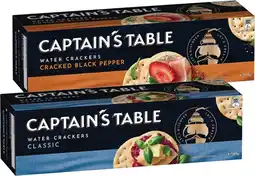 IGA Captain’s Table Water Crackers Selected Varieties offer