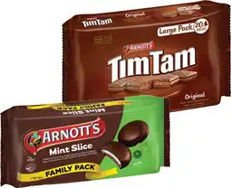 IGA Arnott’s Tim Tam Original or Mint Slice Family Pack 365g offer