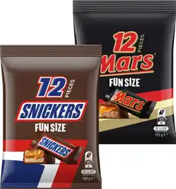 IGA Mars, Snickers or Maltesers Fun Size Pack 132‑192g Selected Varieties offer