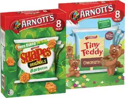 IGA Arnott’s Shapes, Tiny Teddy or Minis 7‑8 Pack Selected Varieties offer