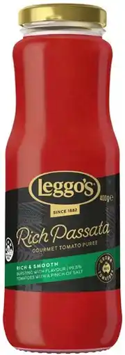 IGA Leggo’s Rich & Smooth Gourmet Passata Selected Varieties offer