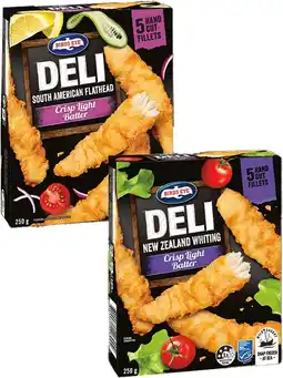 IGA Birds Eye Deli Fish Fillets 250g or Salt & Pepper Prawn Cutlets 225g Selected Varieties offer
