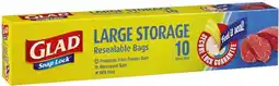 IGA Glad Snap Lock Storage Resealable Bags Large 10 Pack or Medium 15 Pack offer