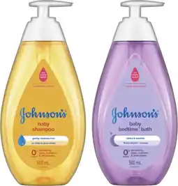 IGA Johnson’s Baby Bedtime Bath or Shampoo 500mL Selected Varieties offer