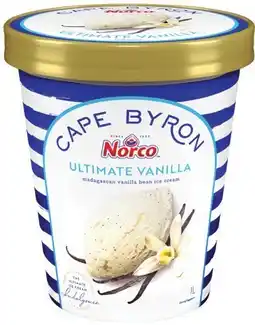 IGA Norco Cape Byron Ice Cream Selected Varieties offer