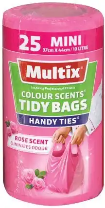 IGA Multix Colour Scents Handy Ties Tidy Bags Rose Scent Mini offer