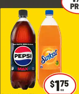IGA Pepsi, Solo or Sunkist 1.25 Litre Selected Varieties offer