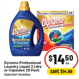 IGA Dynamo Professional Laundry Liquid or Capsules offer