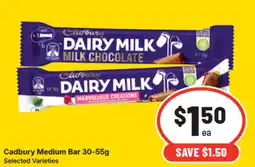 IGA Cadbury medium bar offer