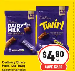 IGA Cadbury share pack offer