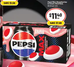 IGA Pepsi max strawberries & cream offer