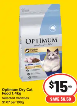 IGA Optimum dry cat food offer