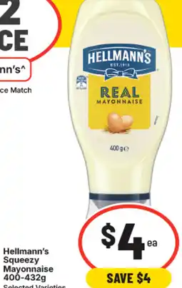 IGA Hellmann's squeezy mayonnaise offer