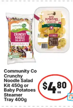 IGA Community co crunchy noodle salad kit or baby potatoes offer