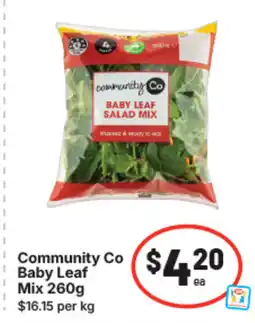 IGA Community co baby leaf salad mix offer
