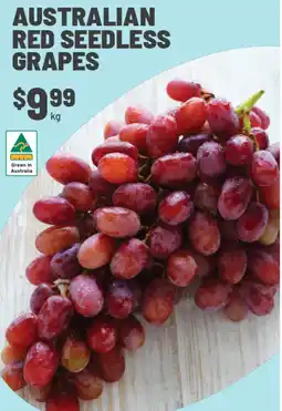 IGA Australian red seedless grapes offer