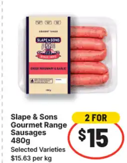 IGA Slape & sons gourmet range sausages offer