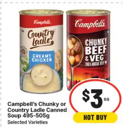 IGA Campbell's chunky or country ladle canned soup offer