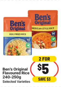 IGA Ben's original flavoured rice offer