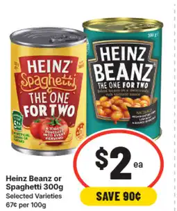 IGA Heinz Beanz or Spaghetti offer