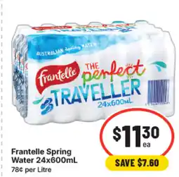IGA Frantelle spring water offer