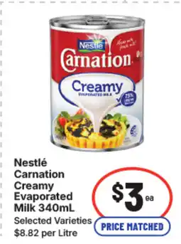 IGA Nestlé carnation creamy evaporated milk offer