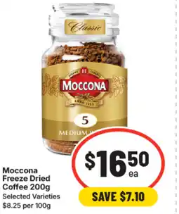IGA Moccona freeze dried coffee offer